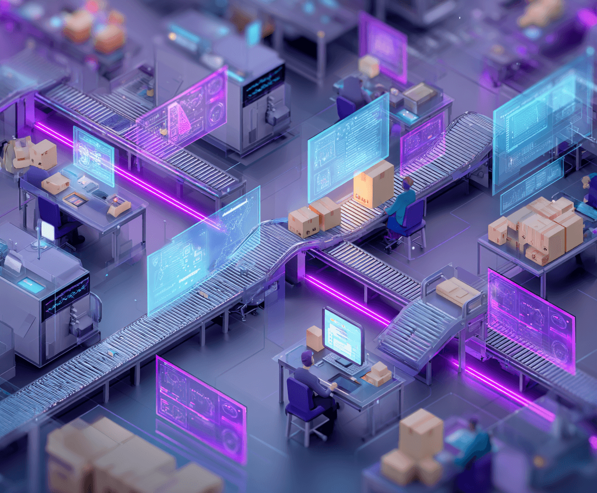 Shipping fulfillment dashboard illustration